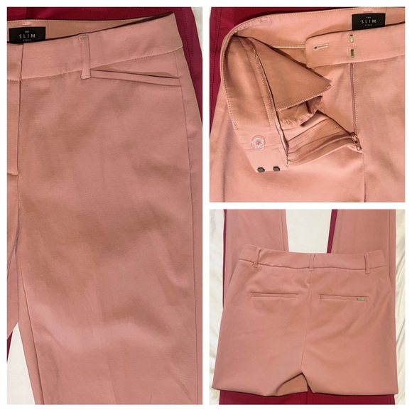 White House Black Market Pants The Slim Ankle Lot 5 Pair Size 0 Pink Burgundy - Picture 6 of 16